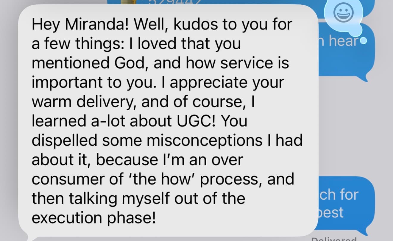 Message screenshot from a student who received an inbound sportswear collaboration request